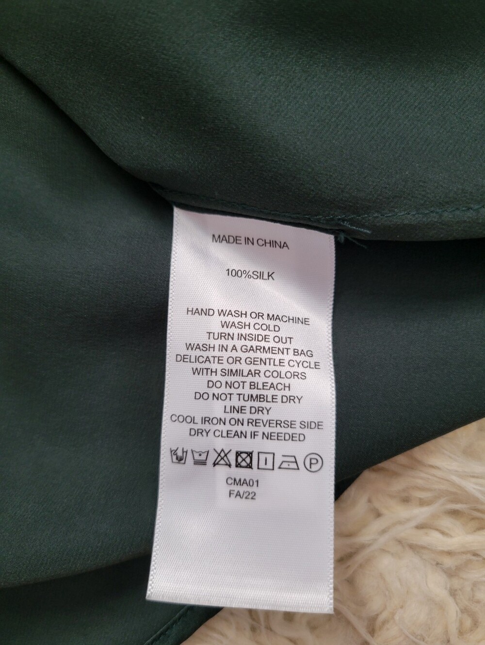 Quince Washable Silk Mid Calf Pull On Skirt Forest Green Sz XS - Picture 8 of 10